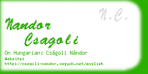 nandor csagoli business card